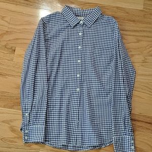 Plum checkered J Crew shirt